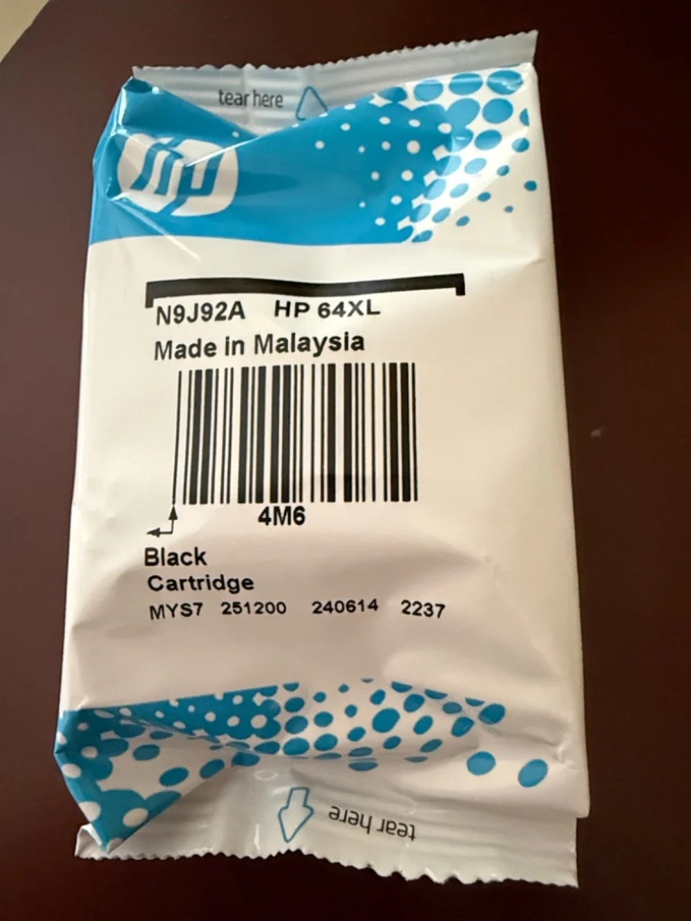 HP64XL Black Ink High-Yield Cartridge (N9J92A/N)